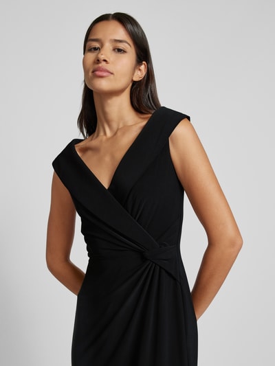 Peek & Cloppenburg Lauren Ralph LaurenAbendkleid mit Knotendetail Modell 'LEONIDAS' in black 50% Rabatt für begrenzte Zeit