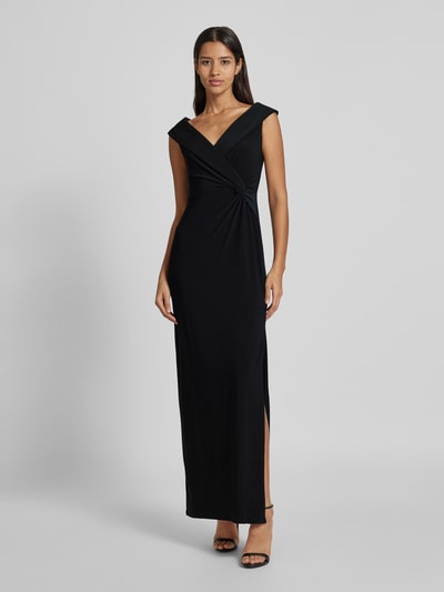 Peek & Cloppenburg Lauren Ralph LaurenAbendkleid mit Knotendetail Modell 'LEONIDAS' in black 50% Rabatt für begrenzte Zeit