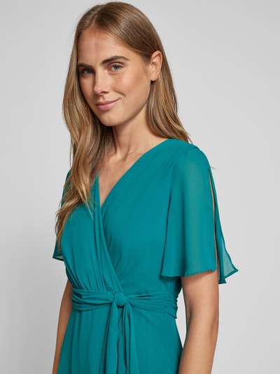 Peek & Cloppenburg Christian Berg CocktailKnielanges Cocktailkleid mit Volantsaum in grass mel Schlussverkauf
