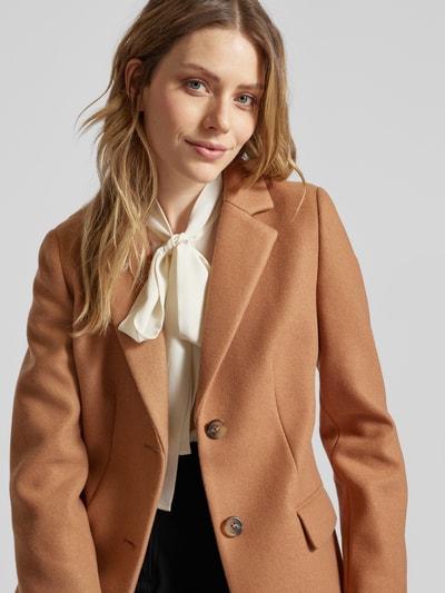 Peek & Cloppenburg Christian Berg Woman SelectionMantel mit Reverskragen in hellbraun Osterangebot
