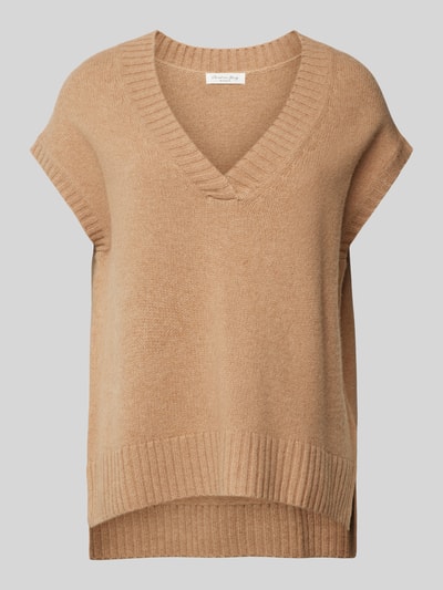 Peek & Cloppenburg Christian Berg WomanPullunder aus Lanawolle mit V-Ausschnitt in camel Lagerräumung