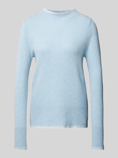 Peek & Cloppenburg Christian Berg WomanWollpullover mit Stehkragen in hellblau Online Outlet