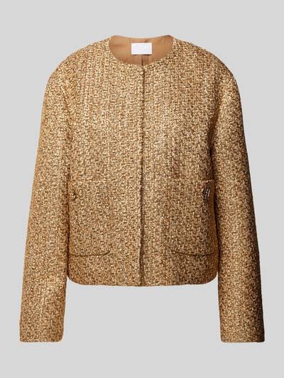 Peek & Cloppenburg Jake*s CollectionRegular Fit Blazer in Bouclé-Optik in gold Exklusive Angebote