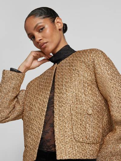 Peek & Cloppenburg Jake*s CollectionRegular Fit Blazer in Bouclé-Optik in gold Exklusive Angebote