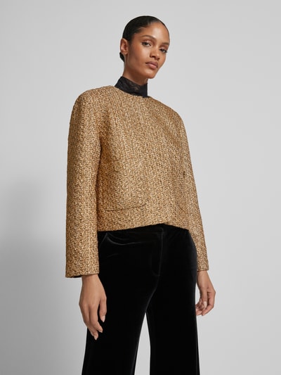 Peek & Cloppenburg Jake*s CollectionRegular Fit Blazer in Bouclé-Optik in gold Exklusive Angebote