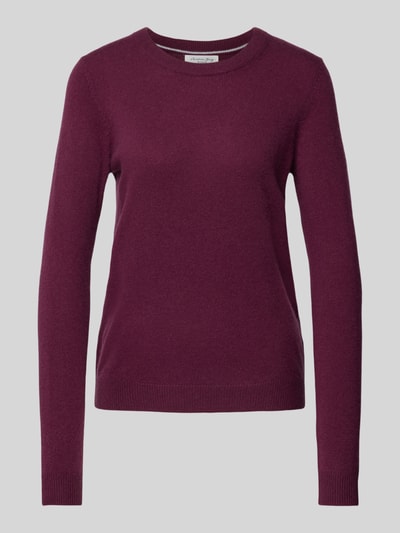 Peek & Cloppenburg Christian Berg WomanStrickpullover mit Strukturmuster in bordeaux Große Rabatte