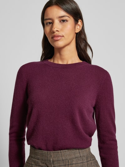 Peek & Cloppenburg Christian Berg WomanStrickpullover mit Strukturmuster in bordeaux Große Rabatte