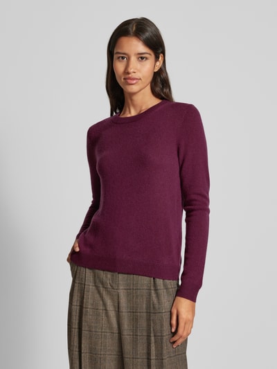 Peek & Cloppenburg Christian Berg WomanStrickpullover mit Strukturmuster in bordeaux Große Rabatte
