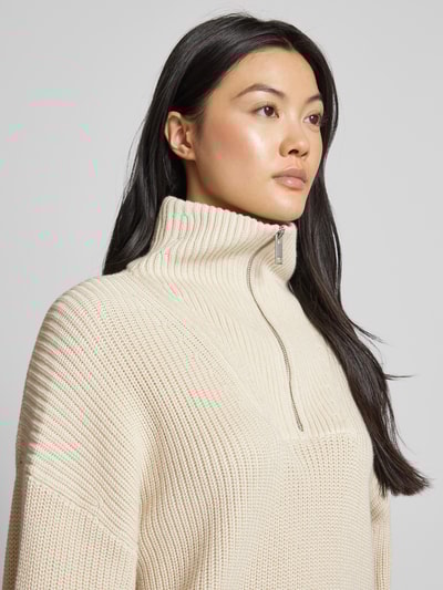 Peek & Cloppenburg Jake*s CasualStrickpullover mit Troyer-Kragen in ecru Neuheiten
