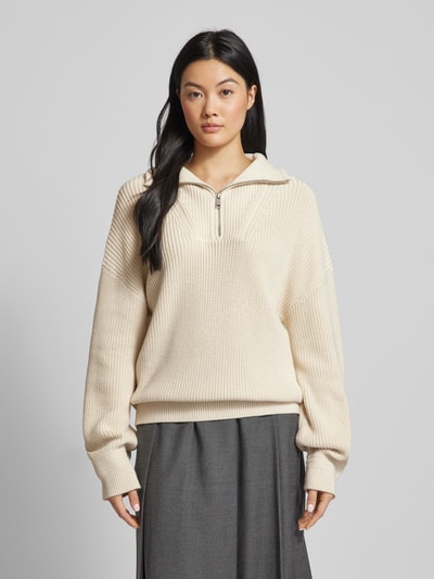 Peek & Cloppenburg Jake*s CasualStrickpullover mit Troyer-Kragen in ecru Neuheiten