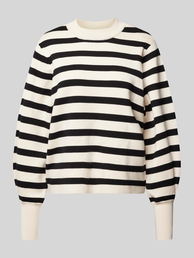 Peek & Cloppenburg Jake*s CollectionStrickpullover mit Ballonärmeln und Rundhalsausschnitt in offwhite Kauf eins, bekomm eins gratis