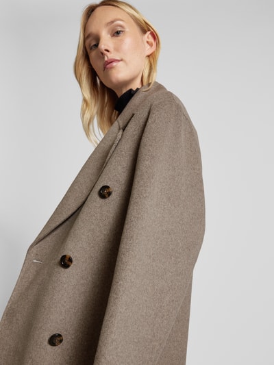 Peek & Cloppenburg MangoWollmantel mit Reverskragen Modell 'PICAROL' in mittelbraun VIP-Rabatte