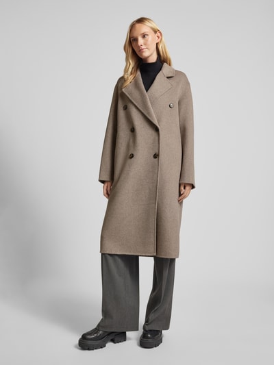 Peek & Cloppenburg MangoWollmantel mit Reverskragen Modell 'PICAROL' in mittelbraun VIP-Rabatte