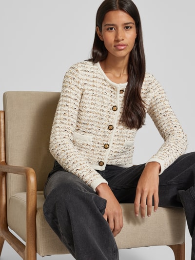 Peek & Cloppenburg Jake*s CollectionCardigan mit Rundhalsausschnitt in ecru Tiefpreis