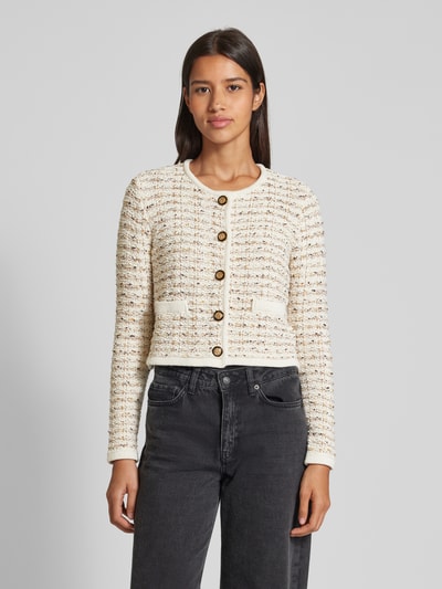 Peek & Cloppenburg Jake*s CollectionCardigan mit Rundhalsausschnitt in ecru Tiefpreis