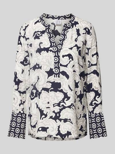 Peek & Cloppenburg Emily Van den BerghBlusenshirt mit V-Ausschnitt in dunkelblau Letzter Tag