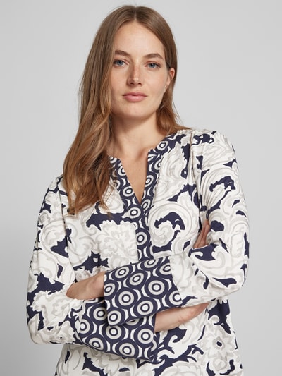 Peek & Cloppenburg Emily Van den BerghBlusenshirt mit V-Ausschnitt in dunkelblau Letzter Tag
