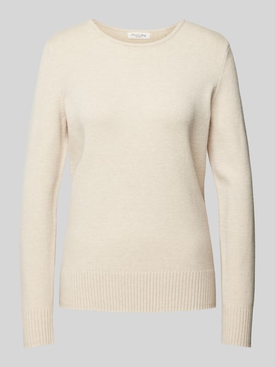 Peek & Cloppenburg Christian Berg WomanStrickpullover mit gerippten Abschlüssen in beige melange Nur für heute