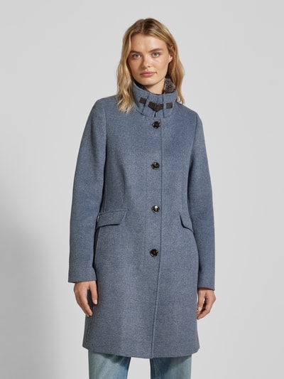 Peek & Cloppenburg Christian Berg Woman SelectionMantel mit Stehkragen in dunkelblau melange Riesige Rabatte