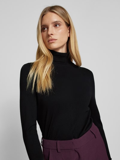 Peek & Cloppenburg Christian Berg WomanStrickpullover mit gerippten Abschlüssen in black 50% Rabatt mit kostenlosem Versand