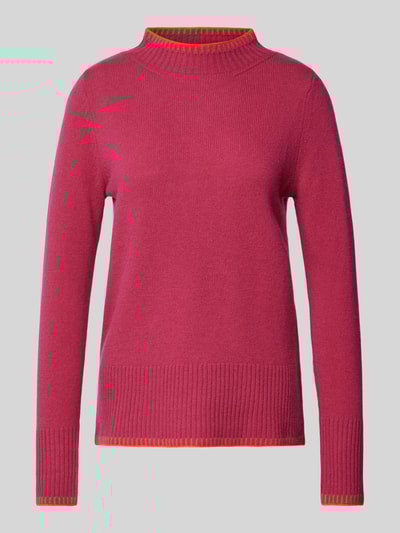 Peek & Cloppenburg Christian Berg WomanWollpullover mit Stehkragen in pink Speichern exportieren
