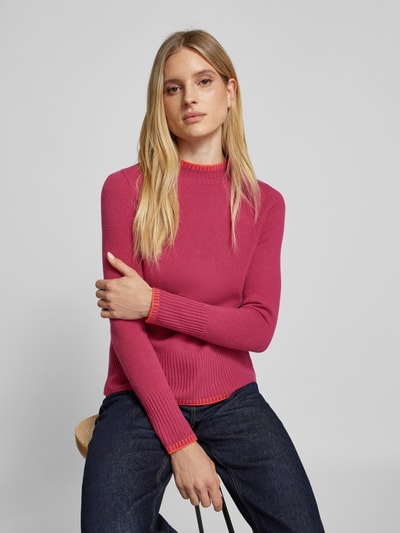 Peek & Cloppenburg Christian Berg WomanWollpullover mit Stehkragen in pink Speichern exportieren