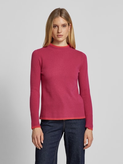Peek & Cloppenburg Christian Berg WomanWollpullover mit Stehkragen in pink Speichern exportieren