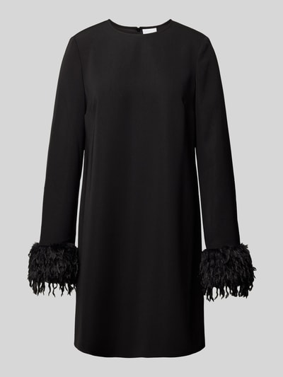 Peek & Cloppenburg Jake*s CollectionKnielanges Kleid mit Rundhalsausschnitt und Kunstfell in black Im Verkauf