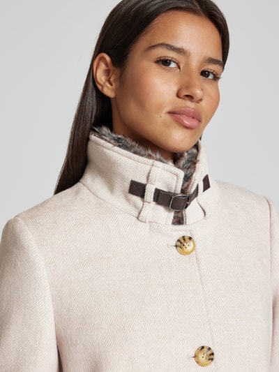 Peek & Cloppenburg Christian Berg Woman SelectionMantel mit Stehkragen in sand melange Rabatte dieses Monats