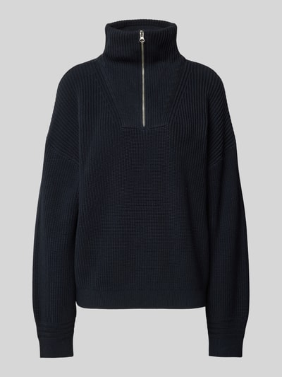 Peek & Cloppenburg Jake*s CasualStrickpullover mit Troyer-Kragen in dunkelblau Hotsell