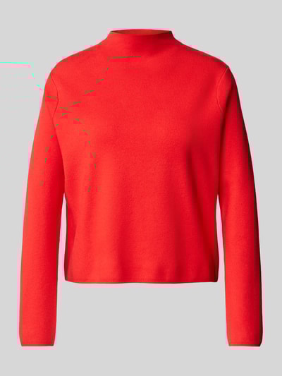 Peek & Cloppenburg MangoStrickpullover mit geripptem Stehkragen in rot Günstiger Verkauf