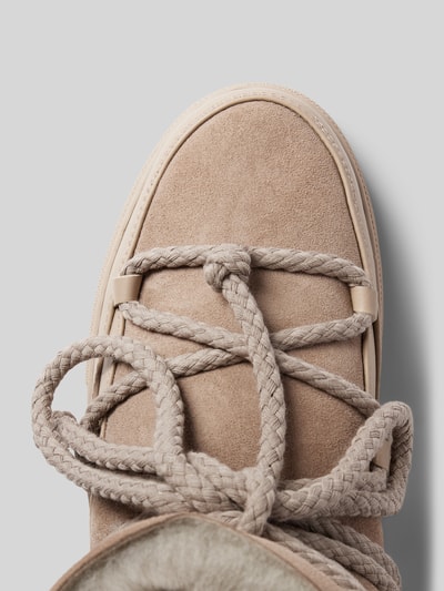 Peek & Cloppenburg INUIKIILederstiefel mit Label-Schriftzug in hellgrau Saisonschlussverkauf