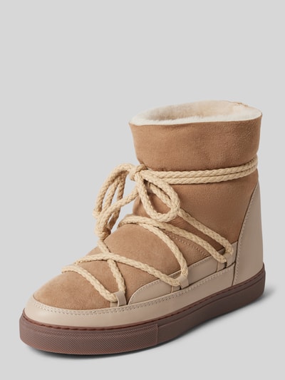 Peek & Cloppenburg INUIKIILederstiefel mit Label-Schriftzug in beige Valentinstagsangebot