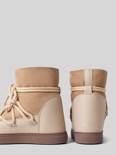 Peek & Cloppenburg INUIKIILederstiefel mit Label-Schriftzug in beige Valentinstagsangebot