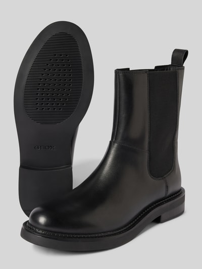 Peek & Cloppenburg GeoxStiefeletten aus Leder-Textil-Mix in black Lagerräumung