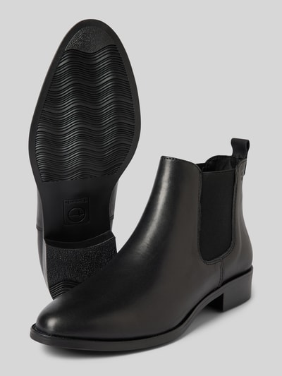 Peek & Cloppenburg TamarisChelsea Boots aus Leder mit Label-Prägung in black Heißer Verkauf