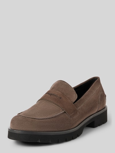 Peek & Cloppenburg HöglTassel-Loafer in Leder-Optik in dunkelgrau Top Angebot