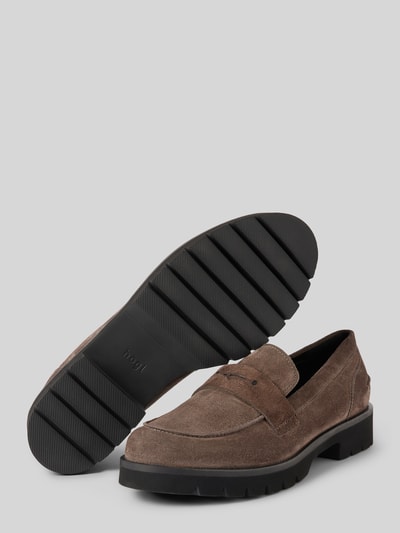 Peek & Cloppenburg HöglTassel-Loafer in Leder-Optik in dunkelgrau Top Angebot