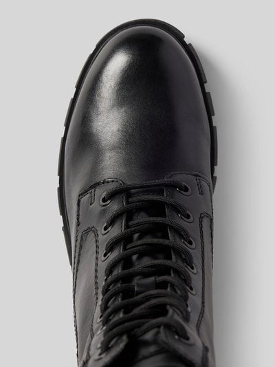 Peek & Cloppenburg TamarisSchnürboots aus Leder mit Ziernähten in black Neueste Mode