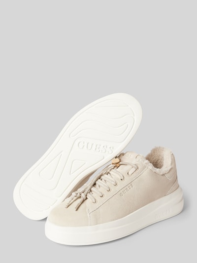 Peek & Cloppenburg GuessChunky Sneaker mit Label-Details Modell 'ELBINA' in beige Online Outlet
