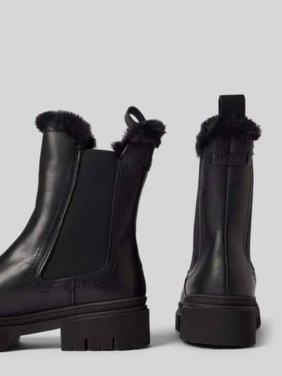 Peek & Cloppenburg TamarisChelsea Boots mit Kunstfellbesatz in black Neuheiten