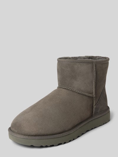 Peek & Cloppenburg UGGBoots aus Leder mit Label-Patch Modell 'CLASSIC MINI' in dunkelgrau