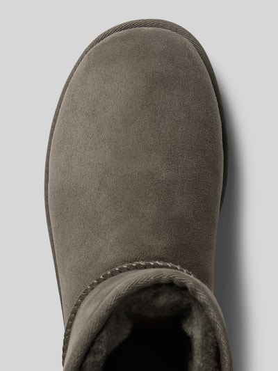 Peek & Cloppenburg UGGBoots aus Leder mit Label-Patch Modell 'CLASSIC MINI' in dunkelgrau Sonderangebote