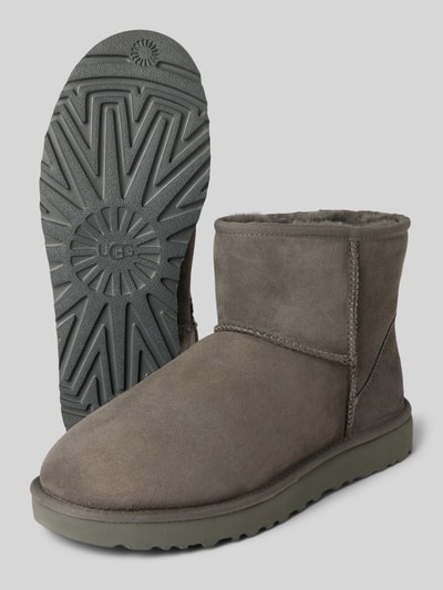 Peek & Cloppenburg UGGBoots aus Leder mit Label-Patch Modell 'CLASSIC MINI' in dunkelgrau Sonderangebote
