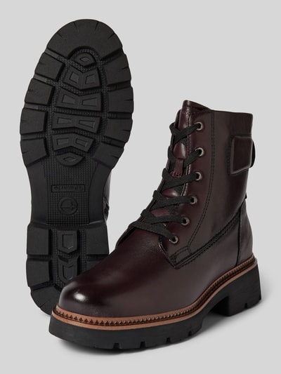 Peek & Cloppenburg TamarisLederboots mit Zugschlaufe in dunkelrot Wochenangebot