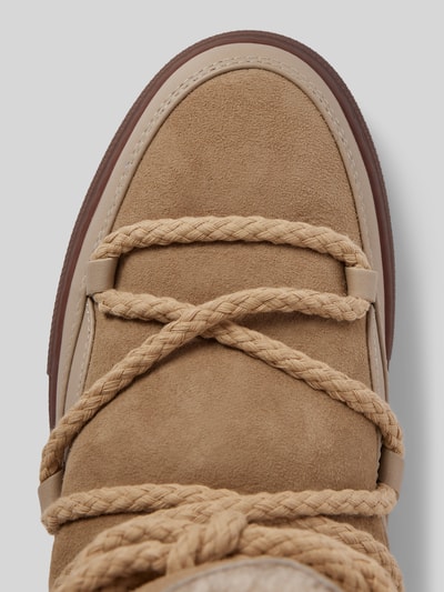 Peek & Cloppenburg INUIKIILederstiefel mit Label-Schriftzug in beige Sonderangebot der Fabrik