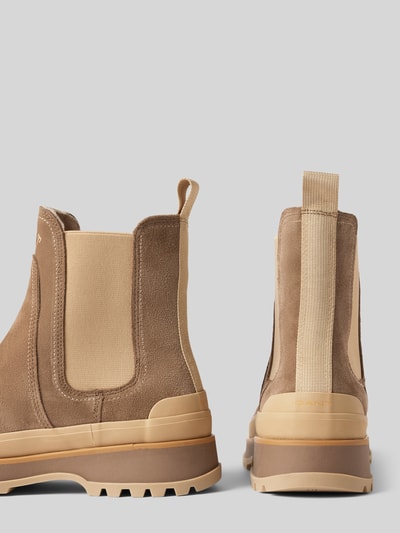 Peek & Cloppenburg GantChelsea Boots aus Leder mit Label-Schriftzug Modell 'Wintly' in beige Nur noch ein Tag übrig