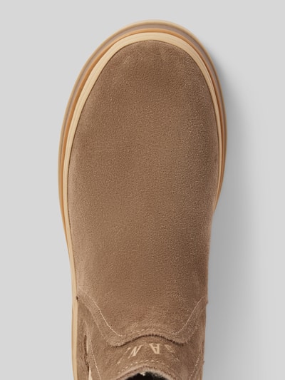 Peek & Cloppenburg GantChelsea Boots aus Leder mit Label-Schriftzug Modell 'Wintly' in beige Nur noch ein Tag übrig