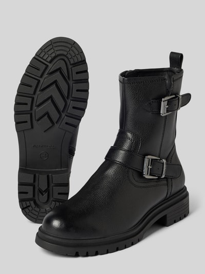 Peek & Cloppenburg TamarisLederboots mit Dornschließe in black Clearance-Verkauf