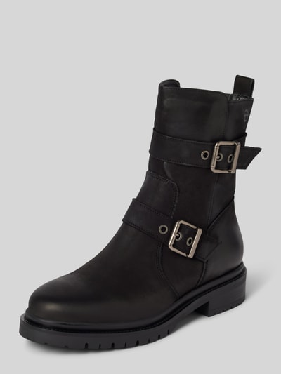 Peek & Cloppenburg TamarisLederstiefel mit Dornschließen in black Verkauf